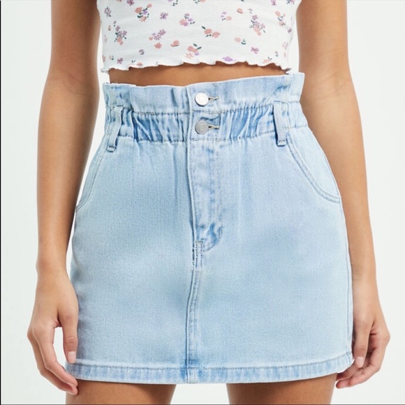 ⭐️ PacSun Paperbag Waist Denim Skirt Size MEDIUM - Picture 2 of 15